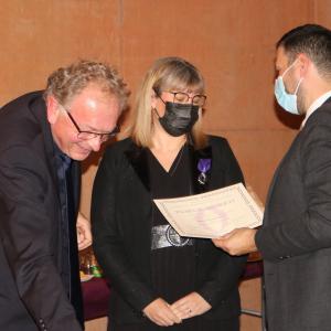 Mme Anne-Marie Margail décorée par M. Christian Horgues