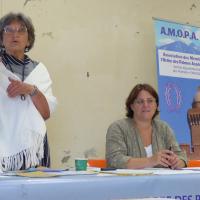 La tribune présidée par Mme Laure ARINO, D.A.S.E.N. des Pyrénées-Orientale et Cécile BRENNAN-SARDOU, présidente de l'AMOPA 66